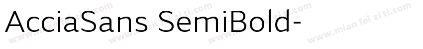 AcciaSans SemiBold字体转换